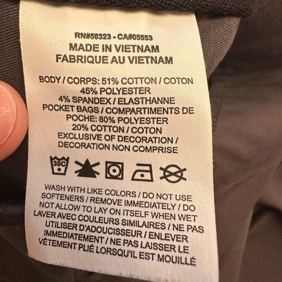 Nike Dri-FIT UV Standard Fit Golf Chino Pants 32x30 Charcoal Gray Red Tab Logo - Picture 5 of 9